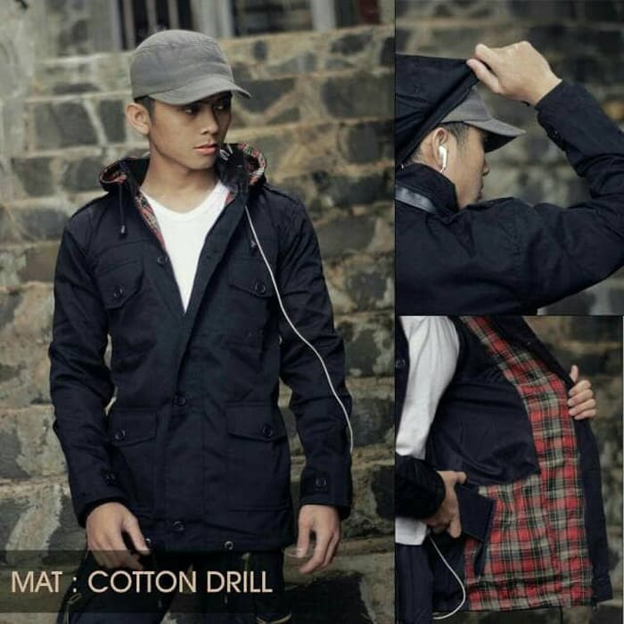 JAKET PARKA PRIA MOTIF FLANEL PREMIUM KEREN