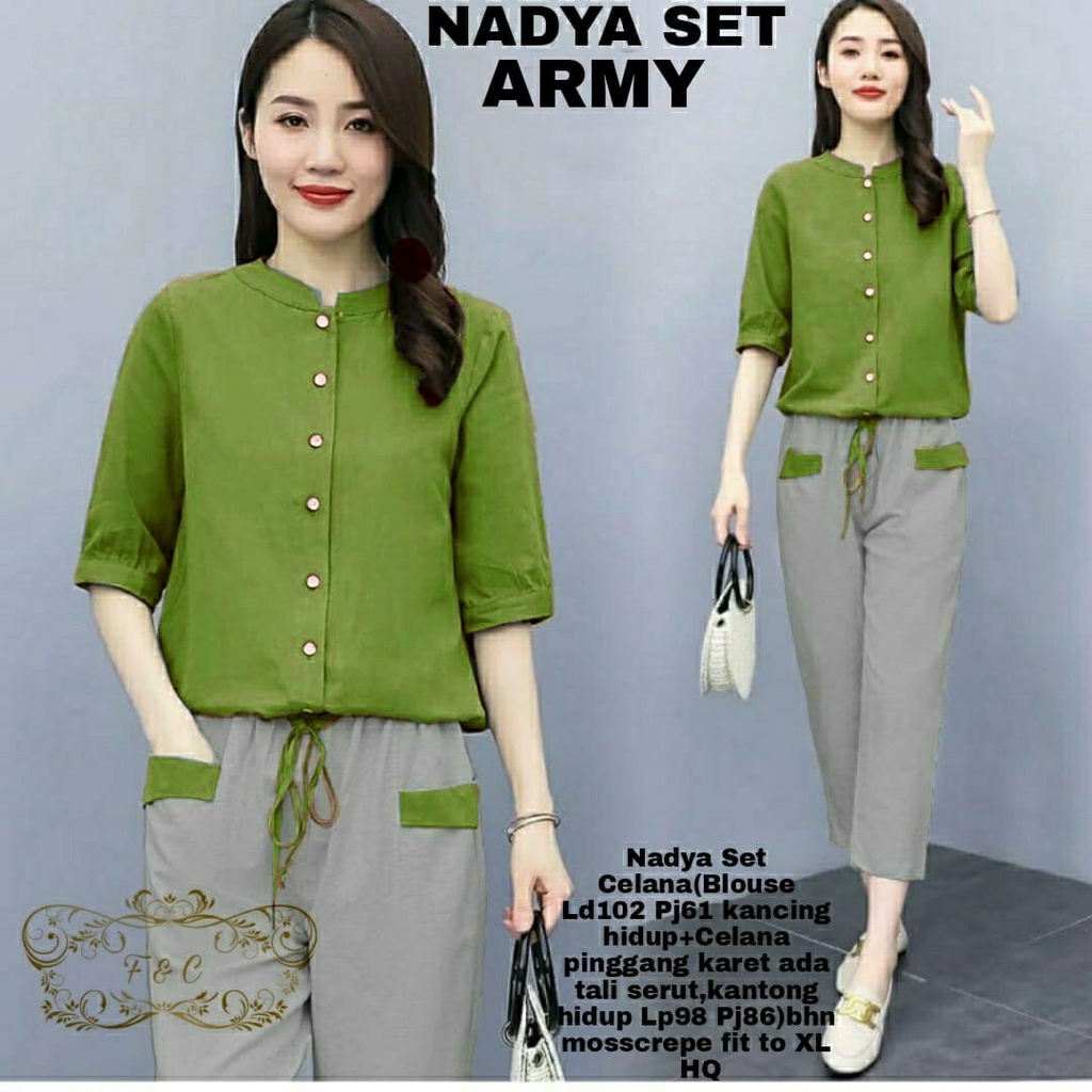 Pakaian Set Wanita Nadya Set Celana n16dh dee_harvey good quality murah tapi mewah