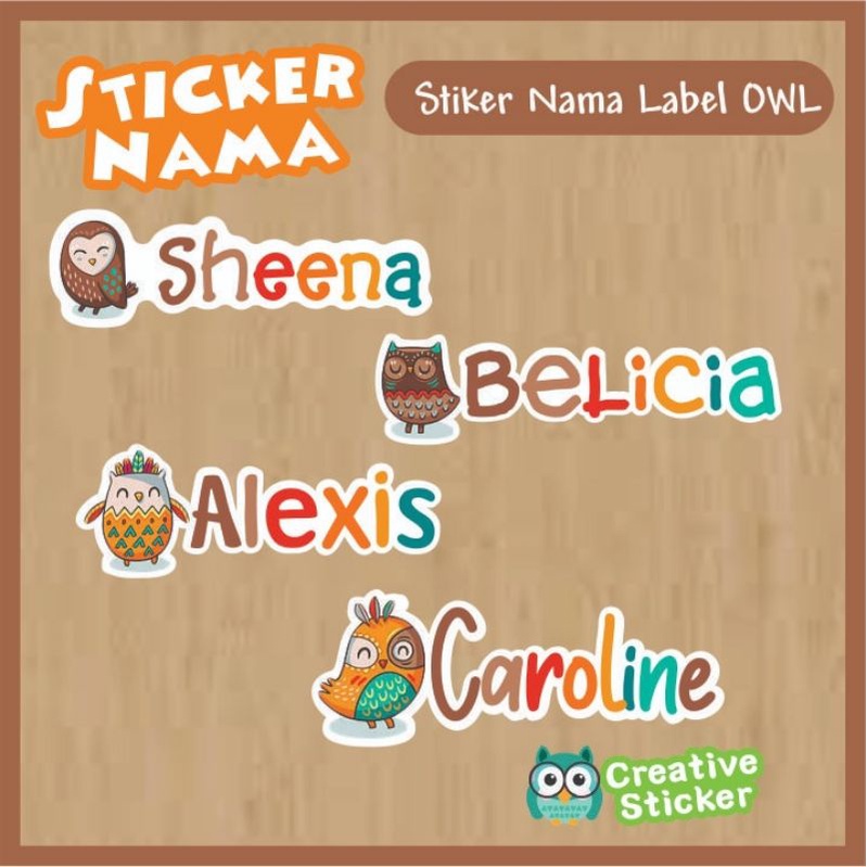 

Sticker Nama Anak Stiker Lucu buku pelajaran peralatan sekolah label nama printing