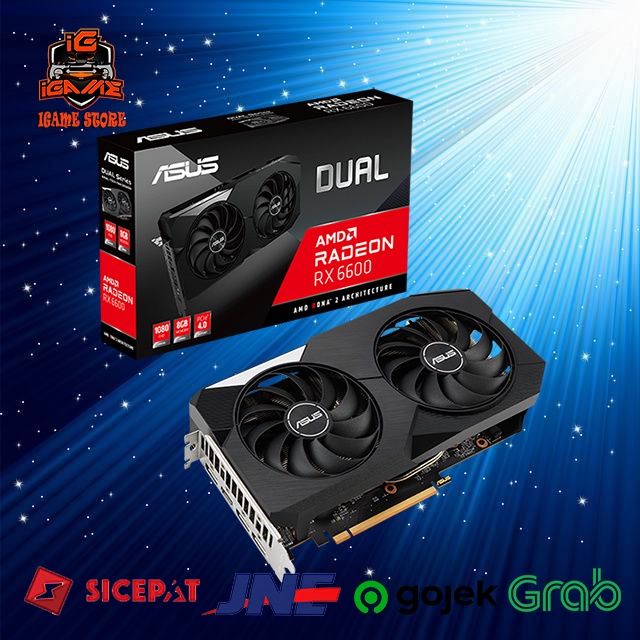 ASUS DUAL AMD RADEON RX 6600 / RX6600 8GB GDDR6 NAMPOL GAN