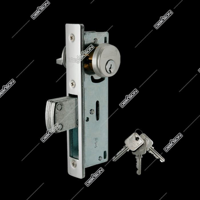 kunci pintu alumunium kaca swing dekson 8128