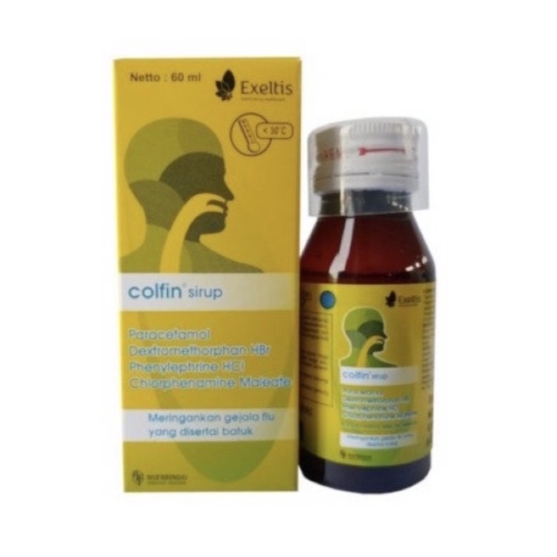 Colfin sirup 60 ml ( obat batuk pilek panas )