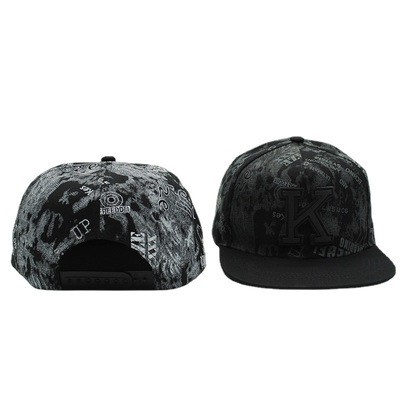 Topi Snapback Adjustable Motif Bordir Huruf K Bahan Katun Gaya Hip Hop