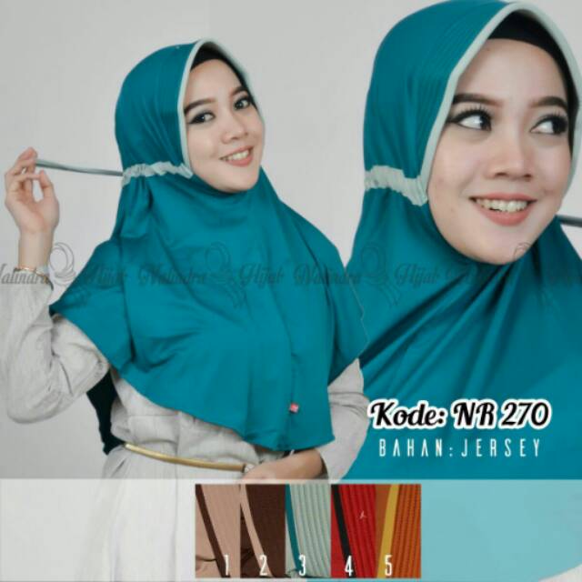 SALE DISKON -NR270 - Jilbab Serut Kombinasi | Hijab Serut kombinasi 2 warna | Jilbab Serut Polos