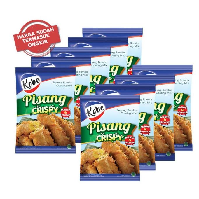 

` KOBE Tepung Pisang Goreng Crispy 210gr @9pcs (Harga + Ongkir) `