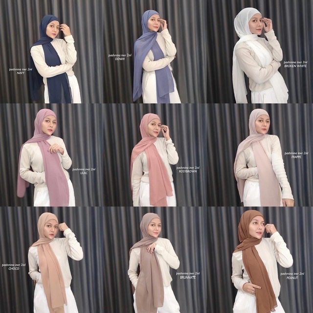 PASHMINA INNER 2IN1 // PASHMINA MALAY // PASH INSTAN