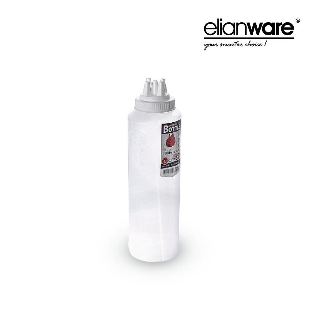 Botol Saos Botol Kecap Premium Plastik Food Grade Original Elianware (1100ML) 5 Holes / 5 Lubang E-929/5H