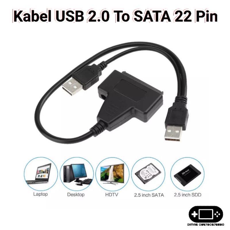 Kabel SATA USB 2.0 untuk HDD Hard Disk 2.5 Inch# CABLE SATA USB 2.0