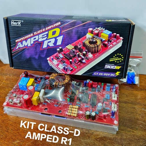 Kit Power Amplifier AMPED R1 900W HerK ( 1x900W ) Audio Stable Professional Digital Class D R-1 900Watt