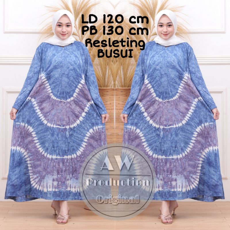 DRESS KAOS JUMBO KEKINIAN AUREL PANJANG SEMATAKAKI BUSUI BUMIL LENGAN PANJANG BATIK PEKALONGAN