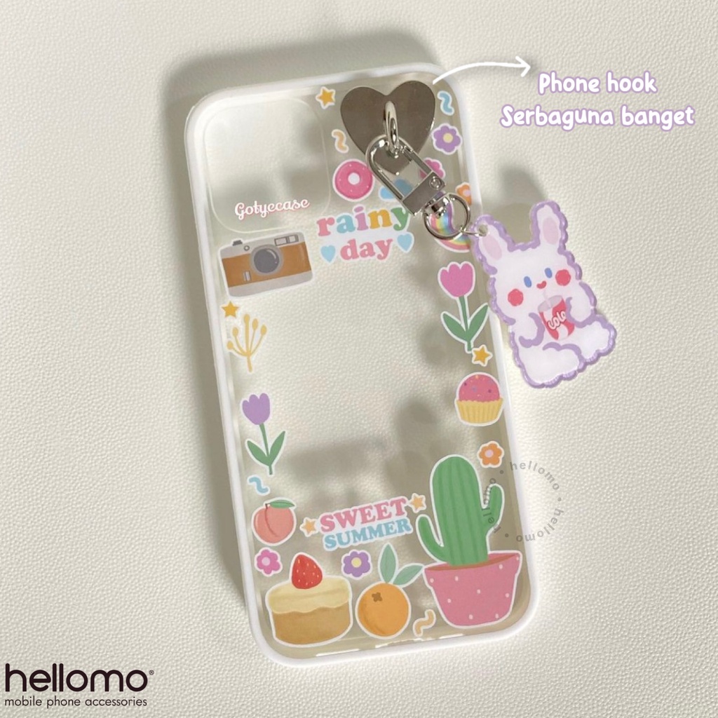 Phone Hook Korea Gantungan Tali Hp Keyring Holder Handphone Key Ring Korean Love