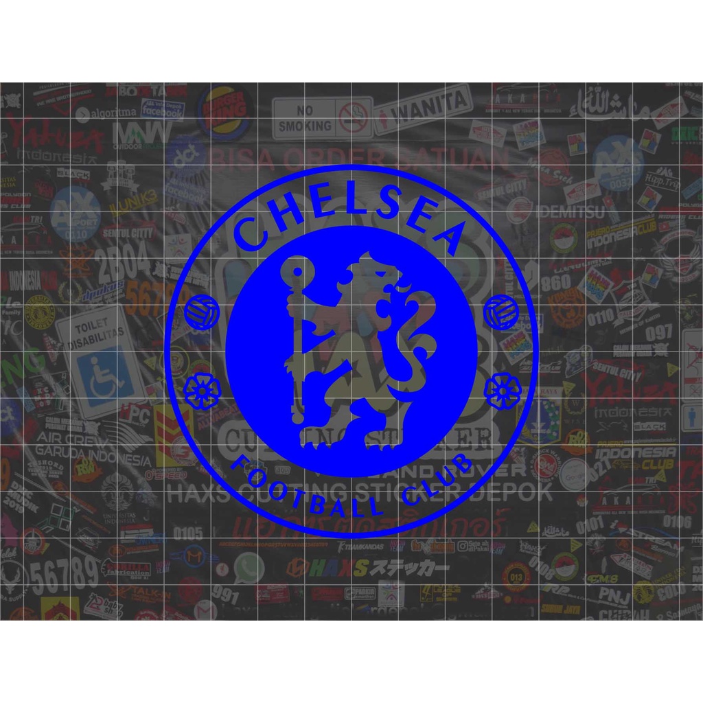 Cutting Sticker Chelsea Football Club Ukuran 8 Cm Mobil dan Motor