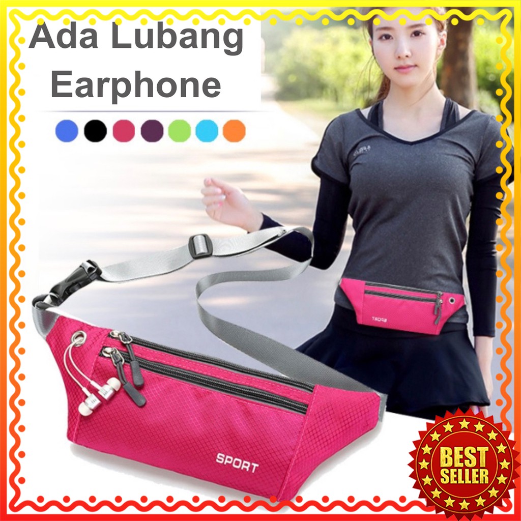 (PROMO) WYK51 Tas Pinggang Pria Wanita Unisex Sport Waist