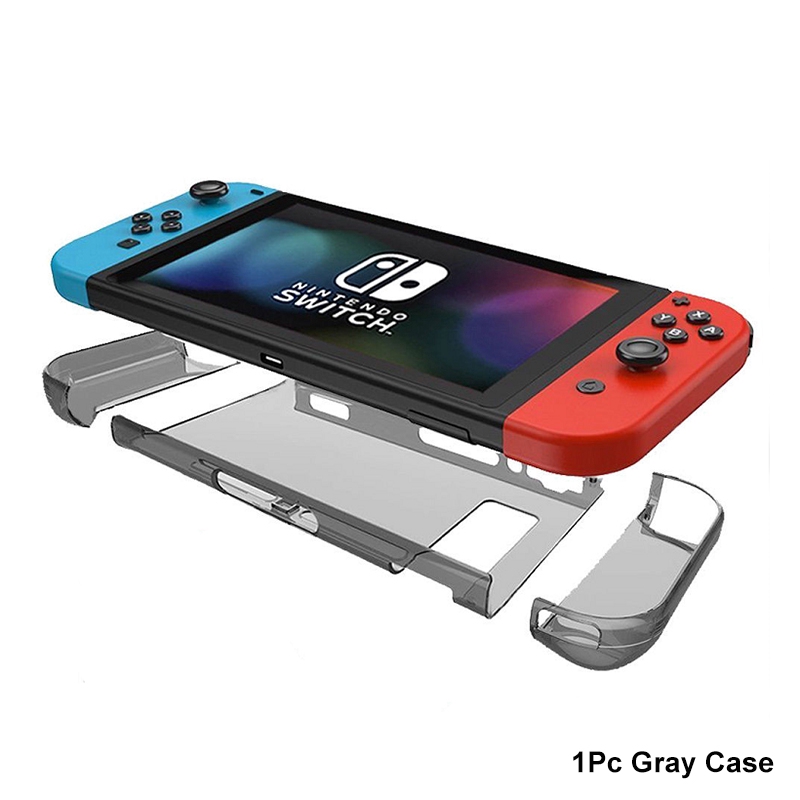 Hot Sale/Nintendo Switch Pelindung Aksesoris Hard Case+Tempered Glass Screen Protector+Thumb Grips Caps