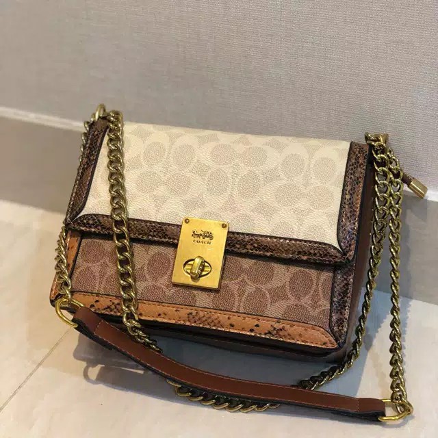 Coc Hutton Shoulder Bag Snake skin