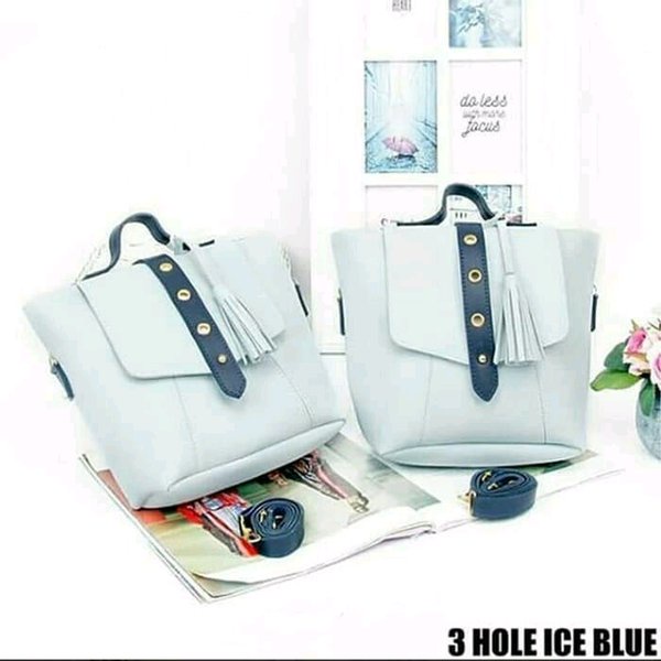 Trend-Sling Bag Three Hole - ISTANA TAS CANTIK TERMURAH TERLENGKAP-ICE BLUE