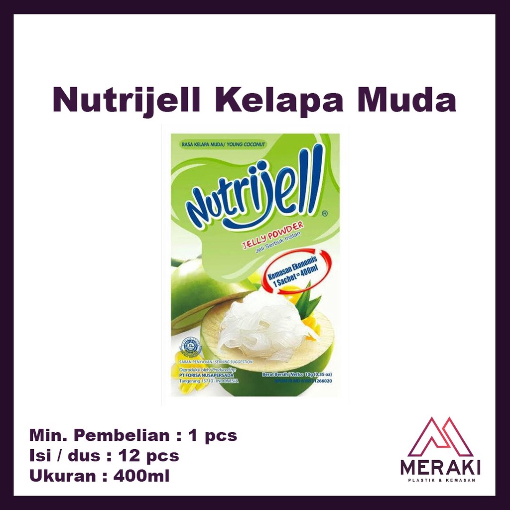 

Nutrijell Jelly Kelapa Muda 10gr Eko Agar agar