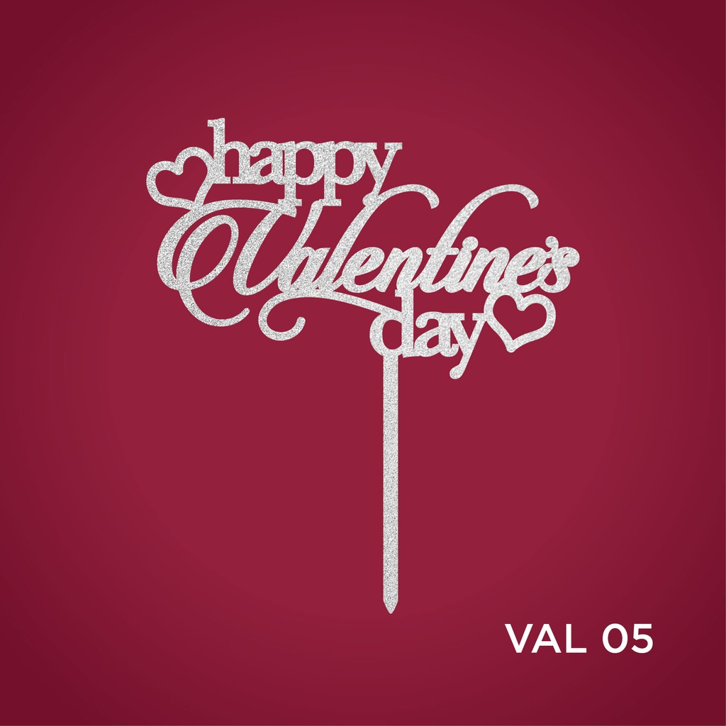 Caketopper Akrilik | Valentine | Size 13 cm