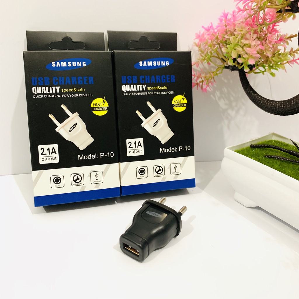 Adaptor Charger Samsung 2.1A 2A P10 model Jack Colokan Listrik