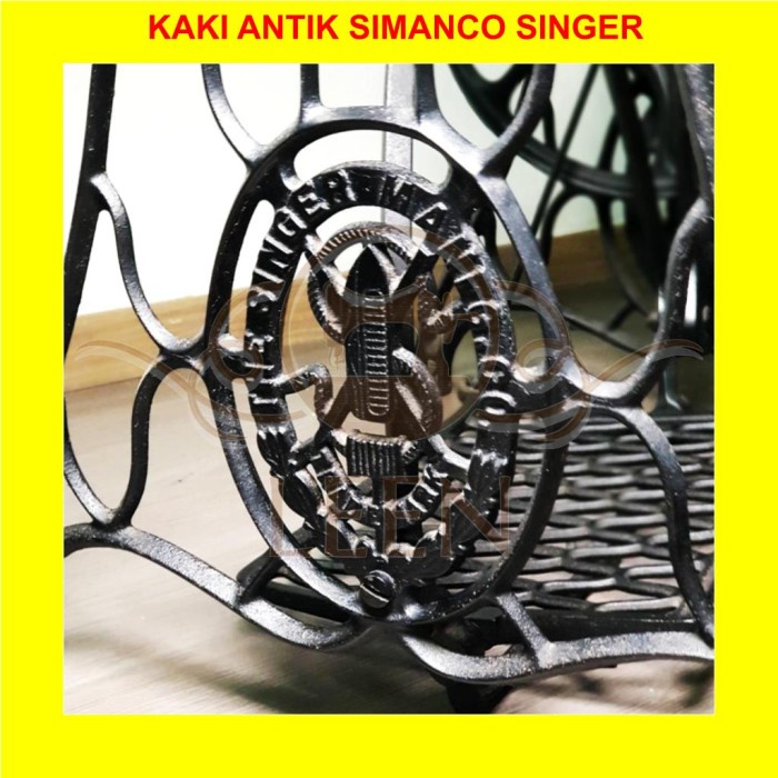 Kaki Mesin Jahit Singer ANTIK SIMANCO Enjot Kayuh Tradisional LEEN