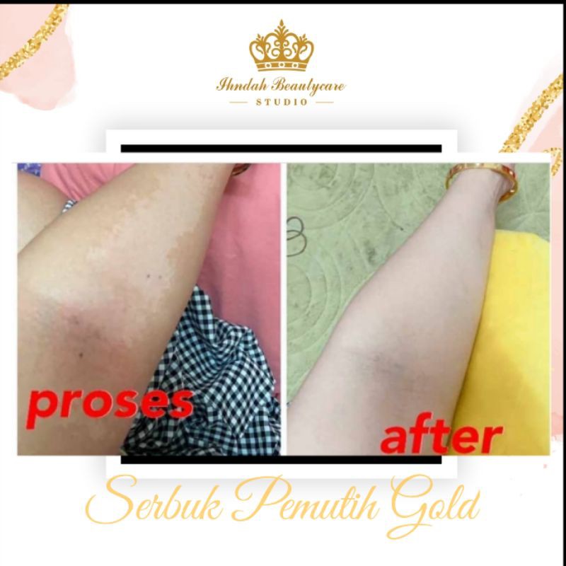 pemutih badan Serbuk pemutih gold  powder gold whittening