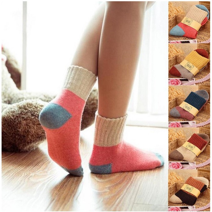 Ennwen KK52 Kaos Kaki Korea Wanita Autumm Women Colorfull Sock Tebal