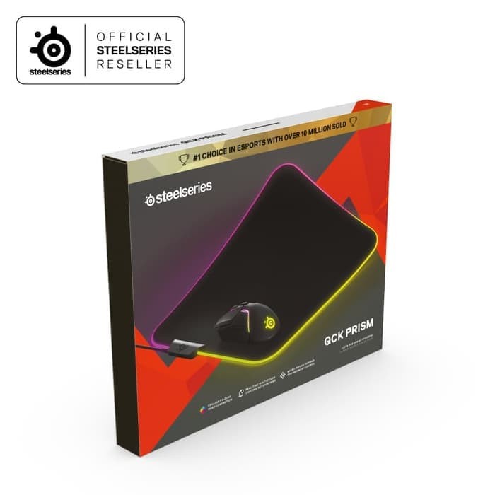 Steelseries Qck Prism Medium Cloth RGB- Gaming Mouse Pad