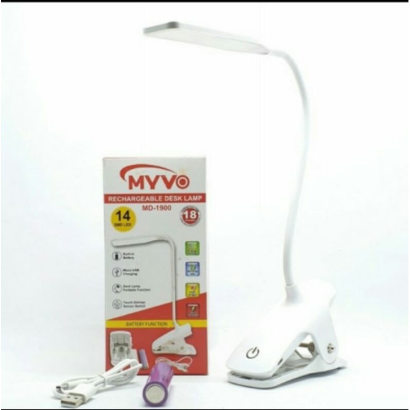Lampu Belajar Jepit Led Sentuh Fleksibel MYVO