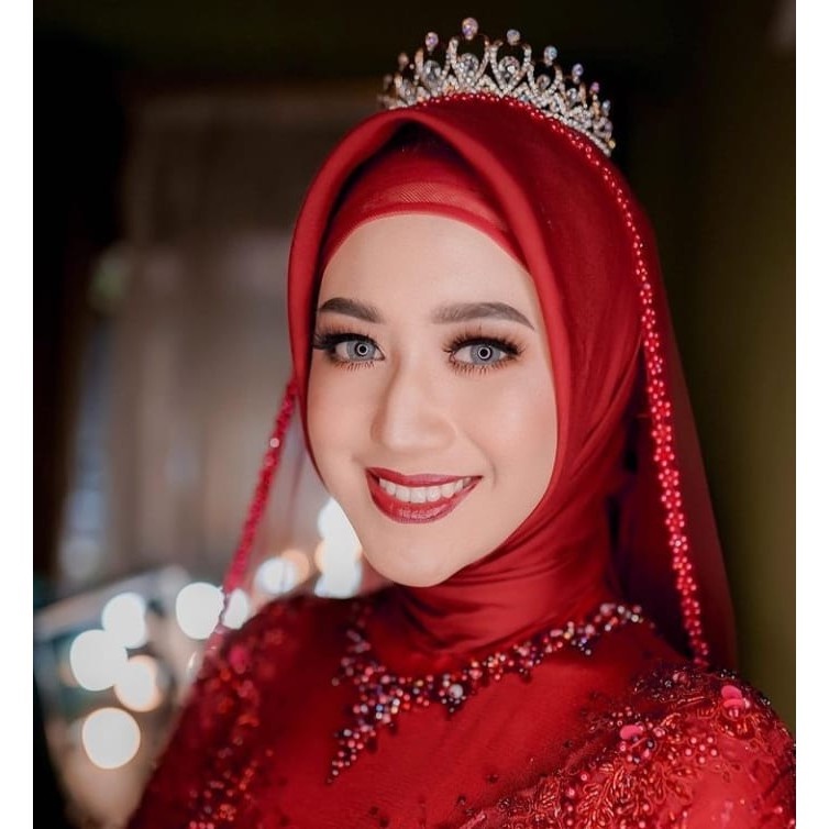 Slayer Pengantin Kerudung Pngantin  Hijab Pengantin  Motif Payet Bunga