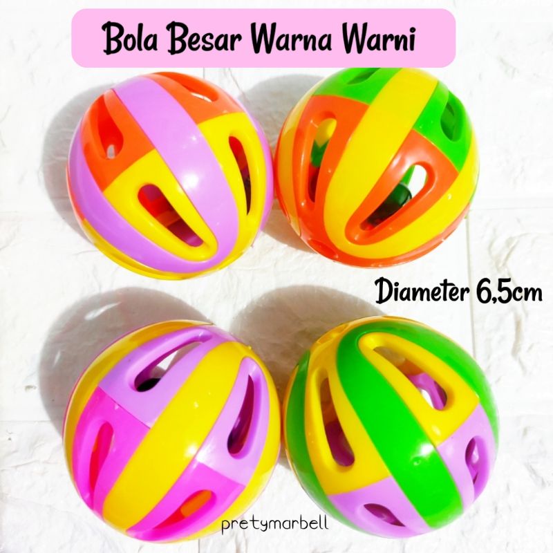 Mainan Kucing Bola Besar Warna Warni Bunyi Nyaring / Cat Toys