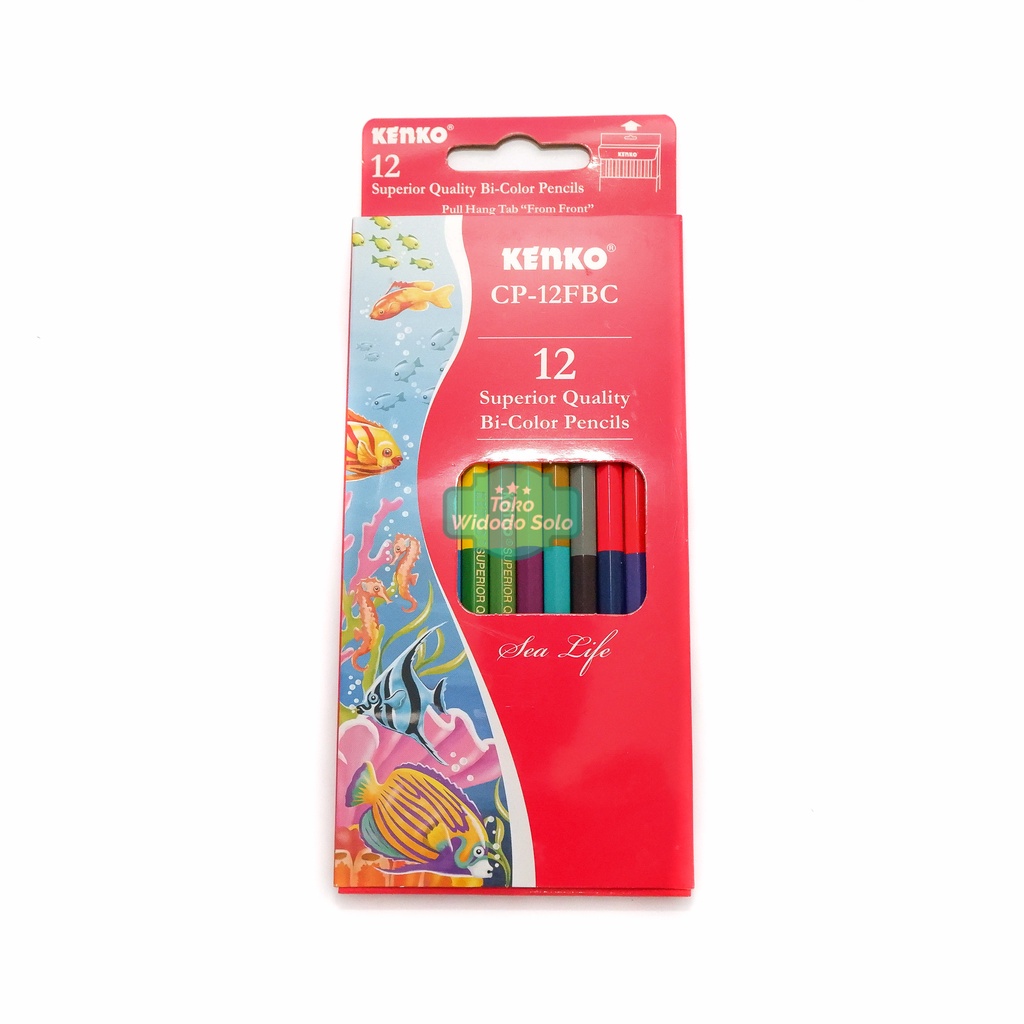 

1 SET Pensil Warna Kenko CP 12FBC 24 Warna Dua Sisi Panjang Bi Color 12 Batang