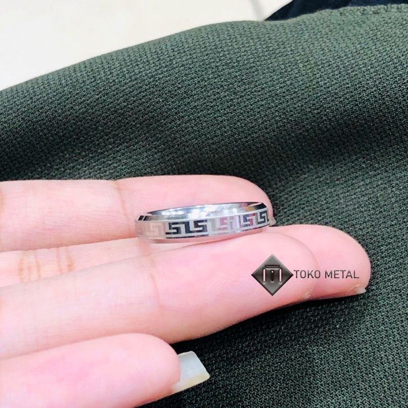 4s Grosir Solo || Cincin Titanium Stainless Steel (ANTI KARAT) Silver CC757