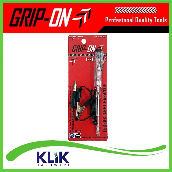 Grip On Obeng Tespen DC Aki Obeng Testpen Kabel Test Pen Accu Voltage Tester