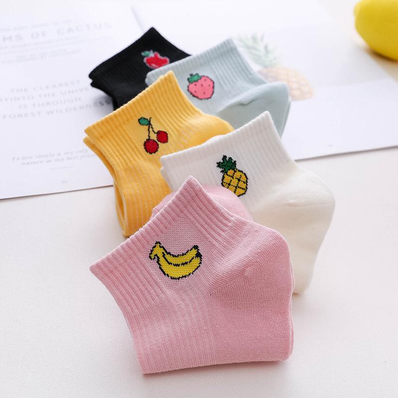 MurmerOfficial R139 Kaos Kaki Motif Buah Cute Kaoskaki Pendek Socks Fruit Fashion Wanita Korea