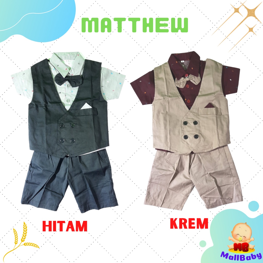 Baju Pesta Bayi Laki Laki Tuxedo Anak Bayi 6 12 Bulan Jas Baby 1 Tahun Matthew