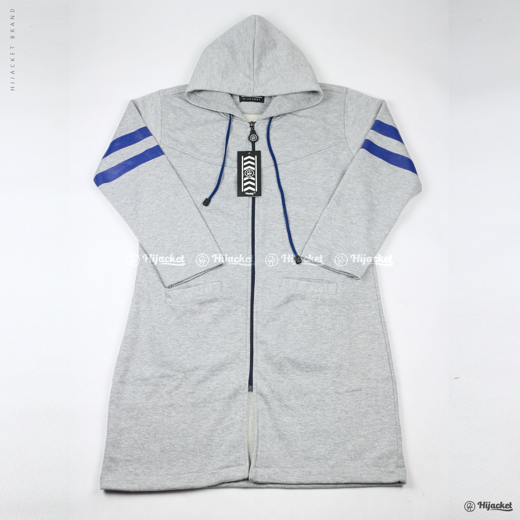 Hijacket® Beautix | Original | Jaket Hoodie Wanita Premium Fleece-SKYGREY