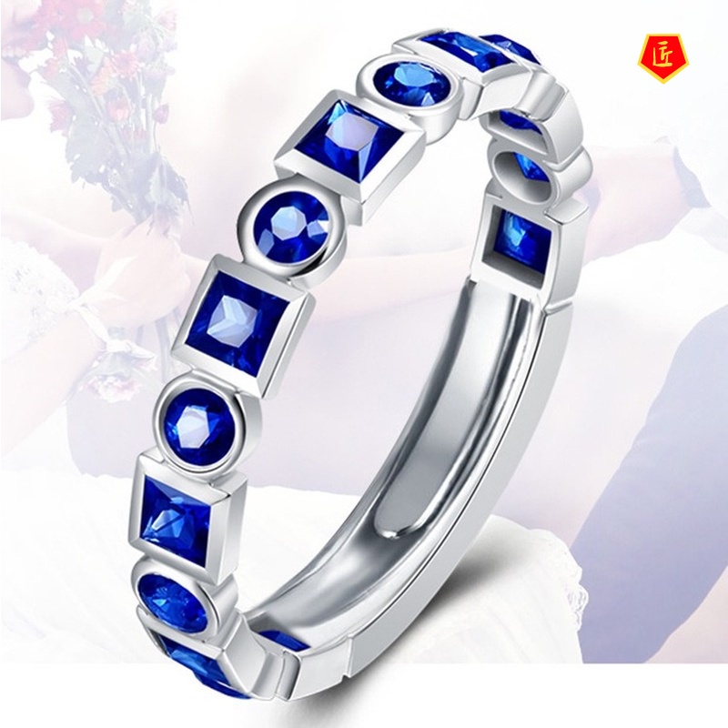 [Ready Stock]Simple Personality Sapphire Ring