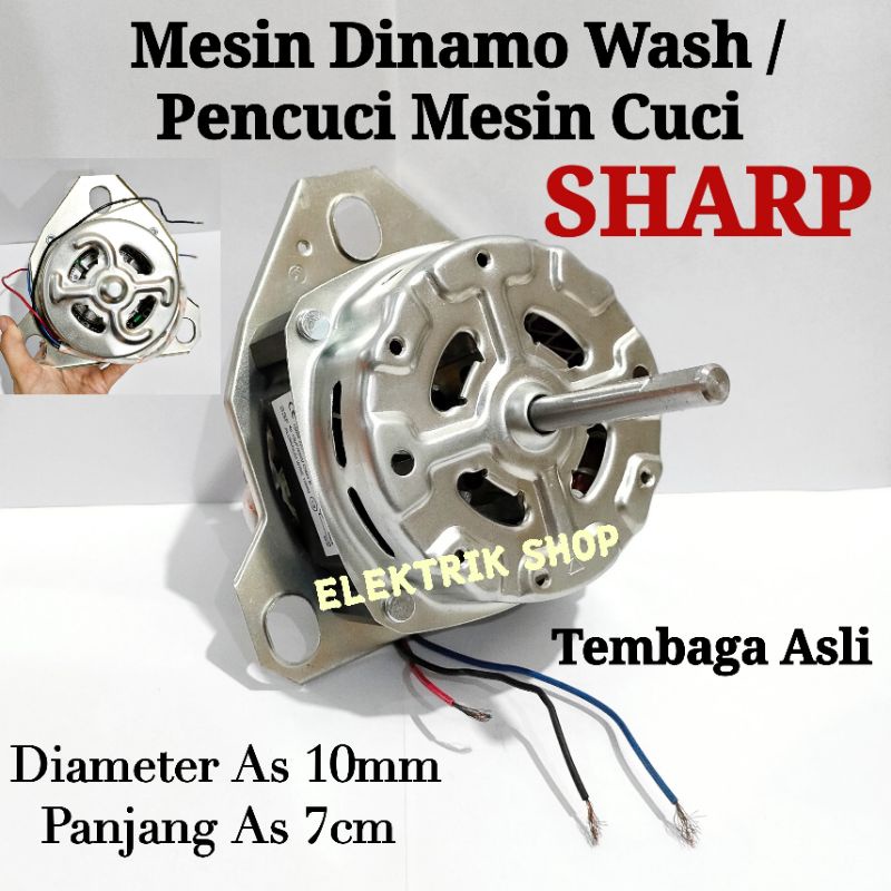 MESIN DINAMO WASH MESIN CUCI SHARP / DINAMO PENCUCI MESIN CUCI SHARP DIAMETER 10MM TEMBAGA ASLI