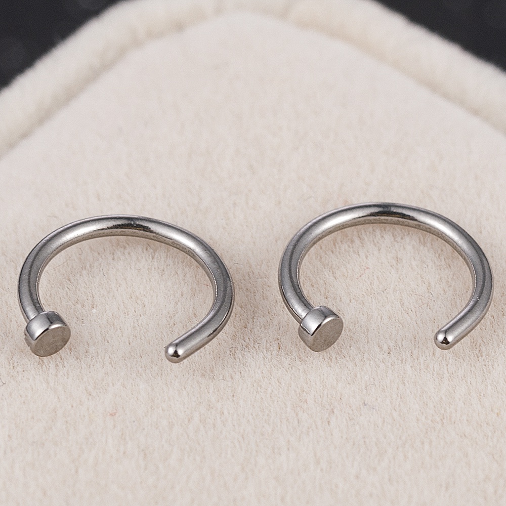 Fake Nose Ring Hoop Nose Septum Rings Stainless Steel Magnet Nose Punk Fake Piercing Body Jewelry   Rock Ear clip Jewelry