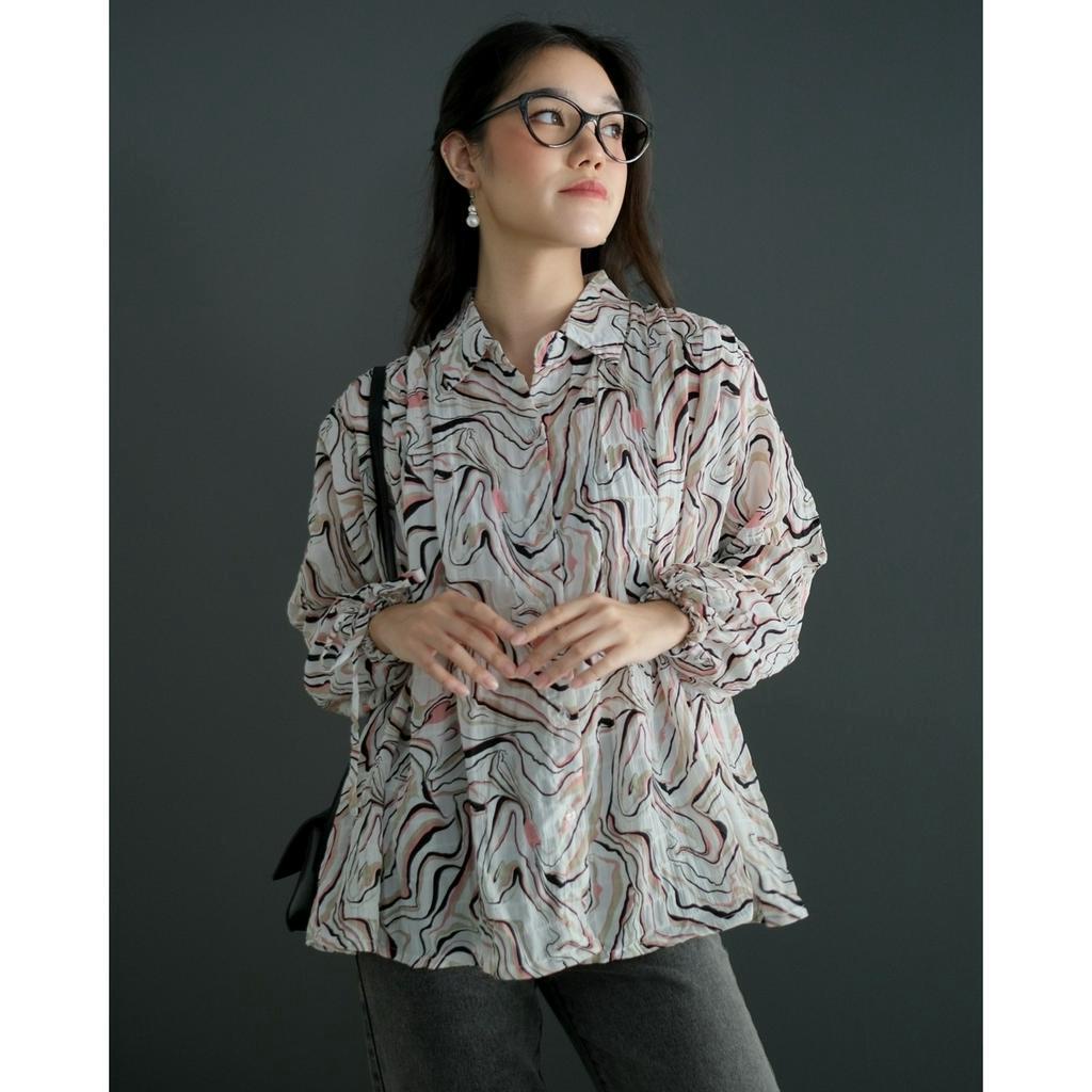 Myrubylicious CALERA SHIRT KODE BN2722 | SHIRT | KEMEJA | KEMEJA WANITA | KEMEJA MOTIF