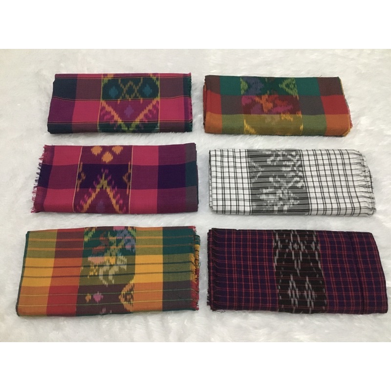 Kamen Endek Motif Kotak / Kamen Endek Kotak Tumpal (Lembaran Dewasa)i