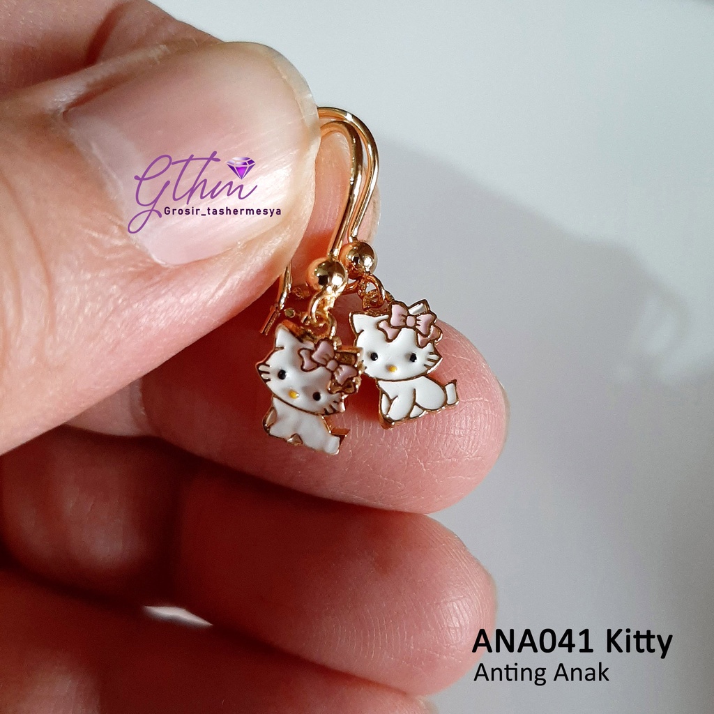 Anting Kitty Lucu Perhiasan Fashion Import Anti Karat Tidak alergi ANA035 GTHM