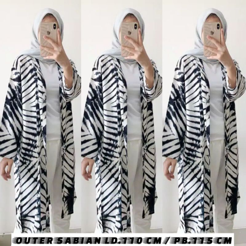 Outer Rayon Wanita Kekinian Sayap Shibori Jumbo Handmade Baju Bali Cardigan Terbaru Termurah