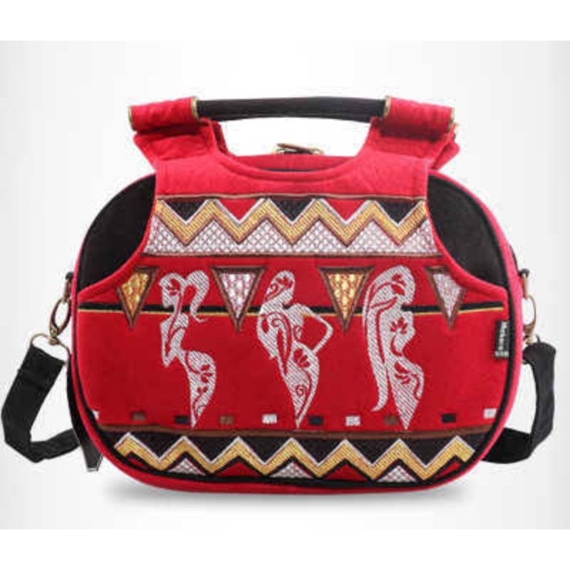 Tas Wanita Etnik Selempang Jinjing Pesta Bordir Serbaguna Tab Hp Makara MSB
