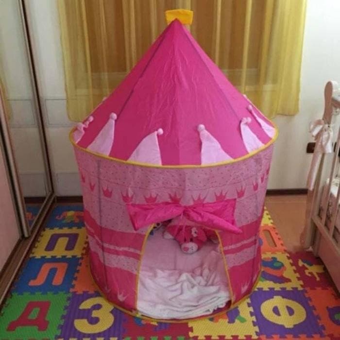 (MAINANKYU) [ PINK ] Tenda Kerucut / Tenda Anak Model Castle Kids - Portable Tent