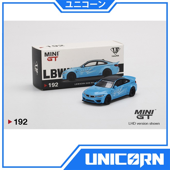 MINI GT LB SHILOUETTE WORKS BMW M4 BABY BLUE [192] / DIECAST 1/64