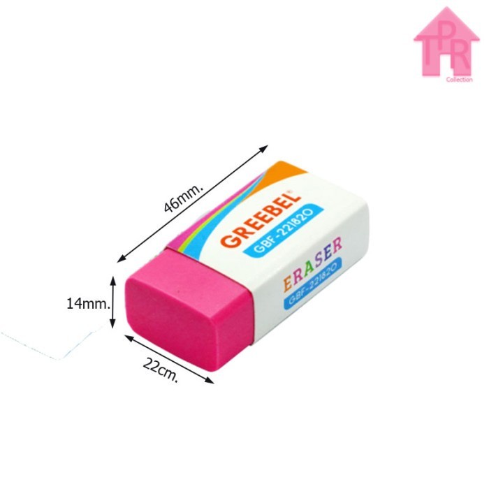 Penghapus Greebel Eraser Colorful GBF221820 Warna - 4pcs.