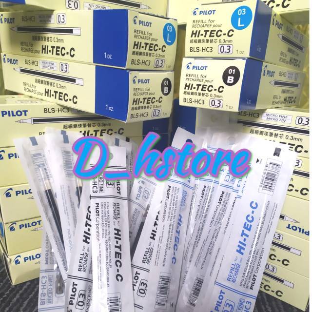 

ecer Refill hitec pilot 0.25 0.3. 0.4 mm isi ulang hi tec hitech