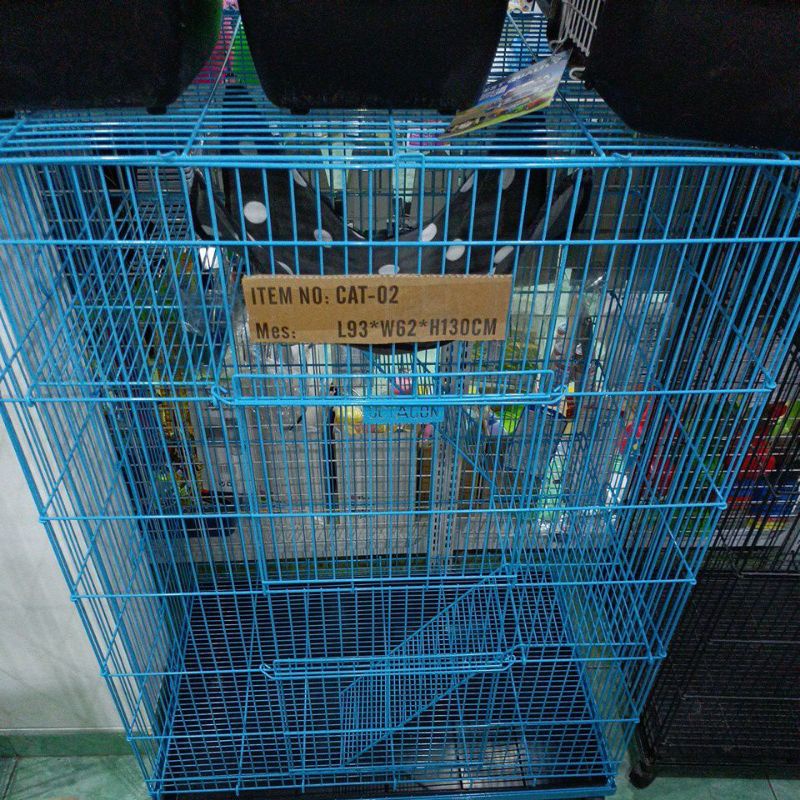 KANDANG KUCING CAT-02 BESI TINGKAT ukuran L93xW62xH130cm octagon