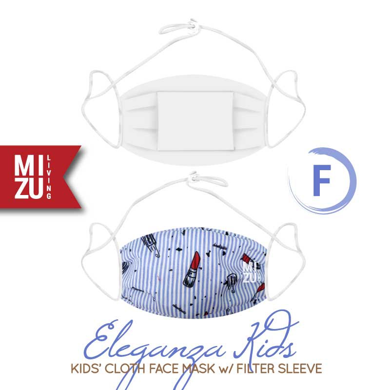 [SALE] MIZU ELEGANZA KIDS Cloth Face Mask Masker Anak Kain Corak 3 Ply Sarung Filter NON-MEDIS-F